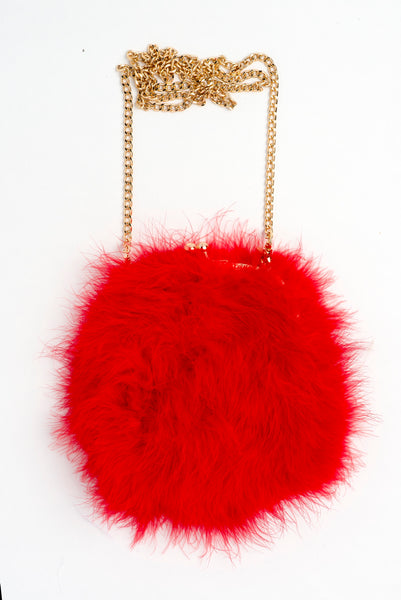 Clutch bag Carolina Herrera Red in Fur - 29984665